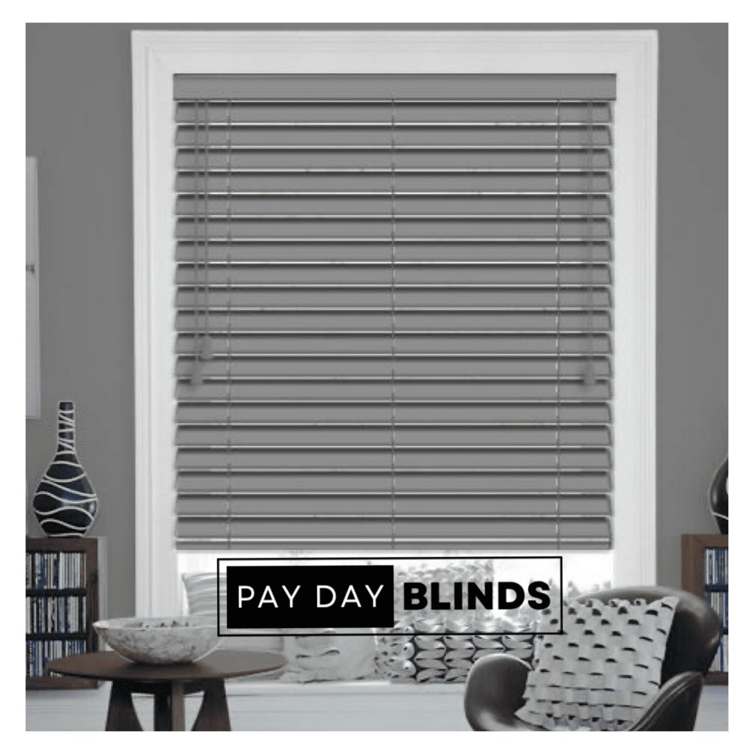 Grey Blinds Pay Day Flooring