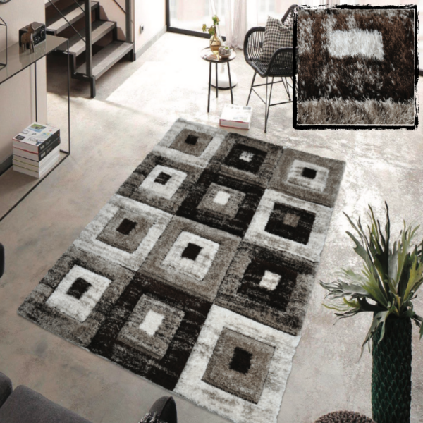 3D Squared Brown/Beige